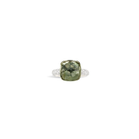 Prsten s diamanty a ametystem Nudo Maxi Ring
