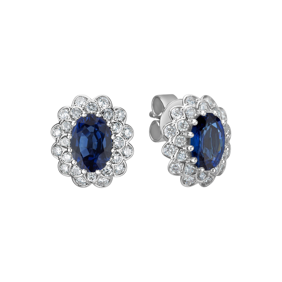 Náušnice s safírem a diamanty Fairy Goddess