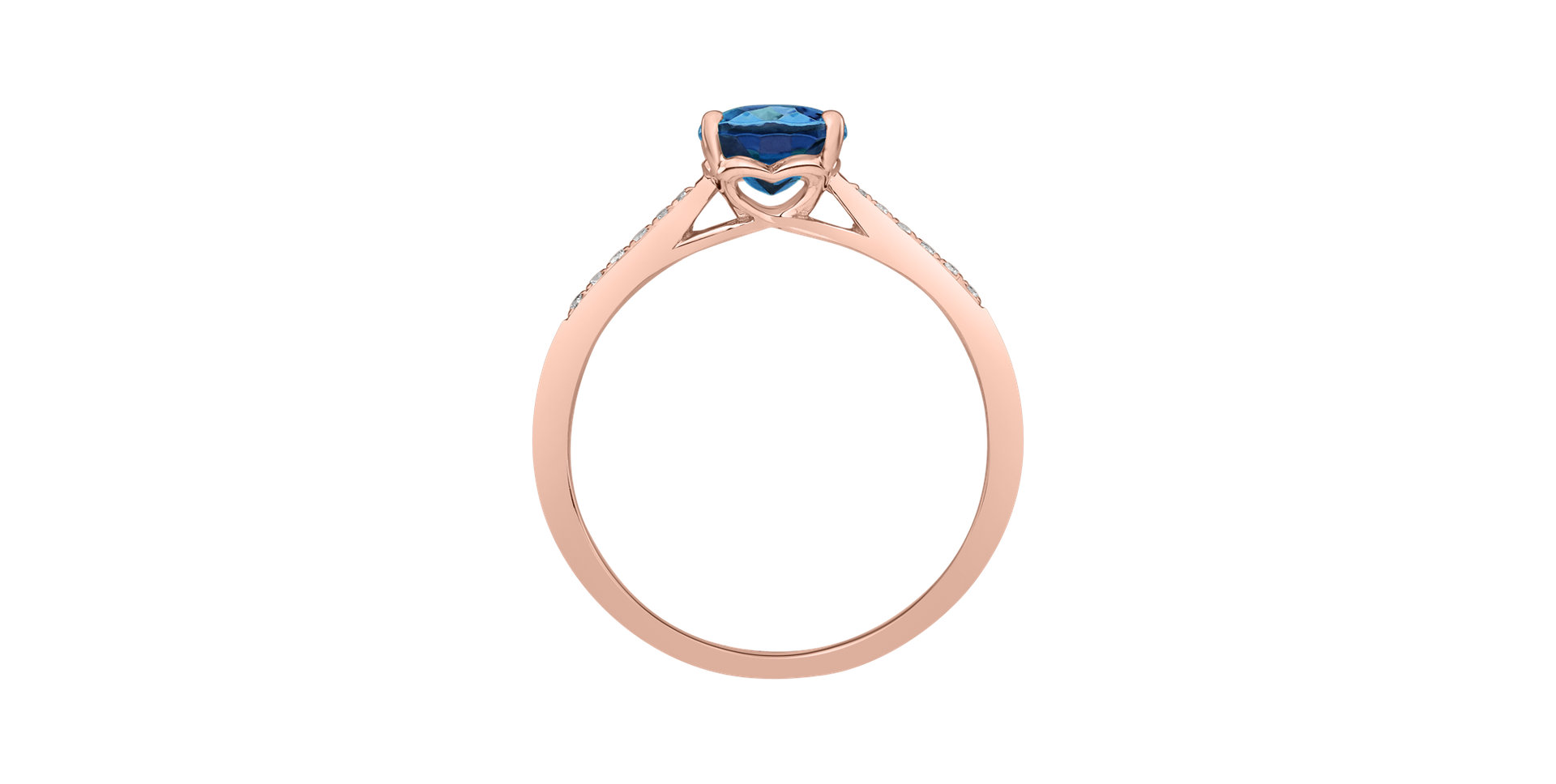 Prsten s diamanty a topazem london Bonbon