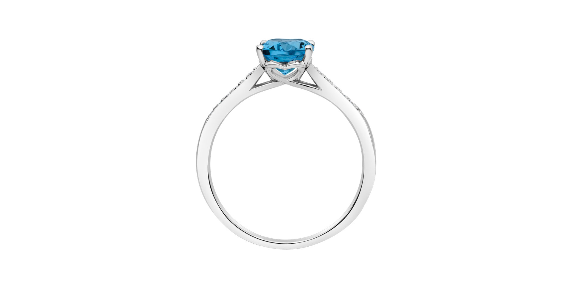 Prsten s diamanty a topazem swiss Bonbon