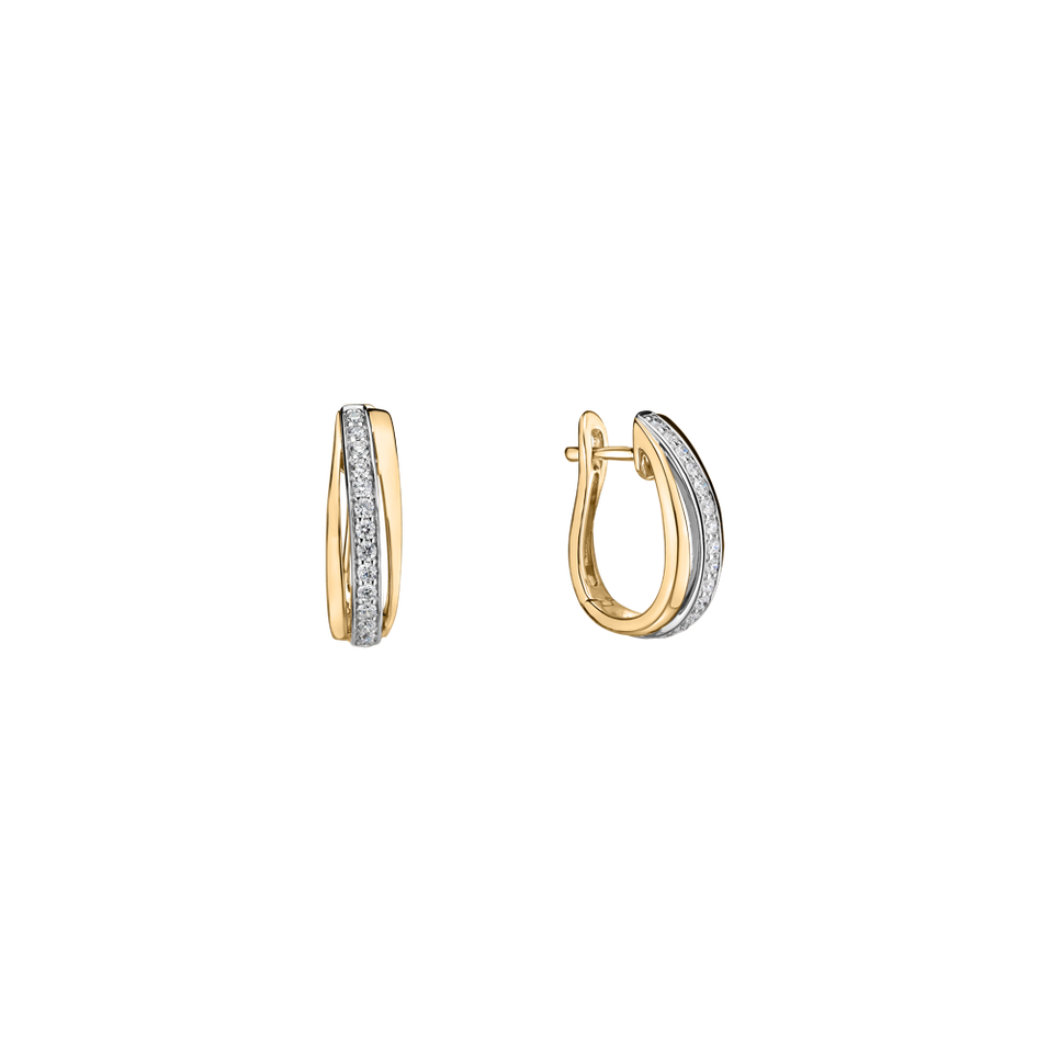 Náušnice s diamanty Shiny Ray