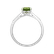 Prsten s diamanty a turmalínem green Bonbon3