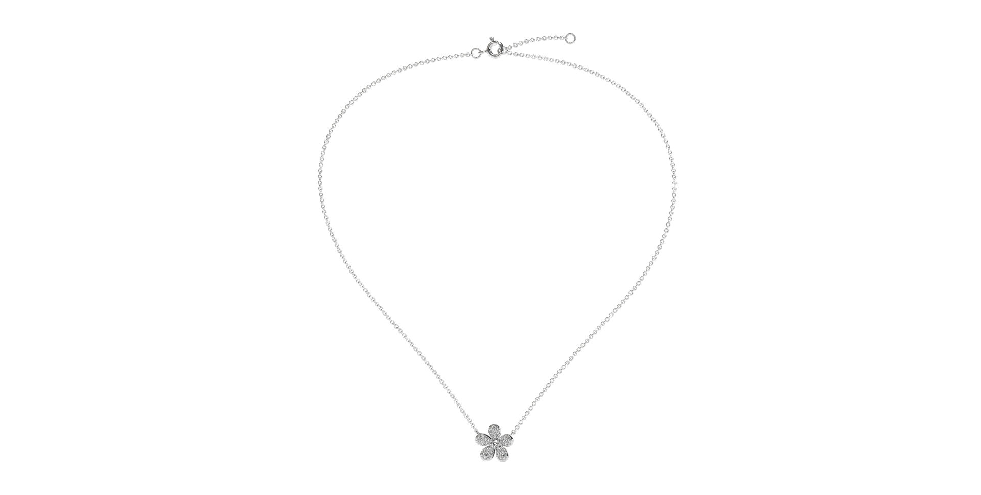 Náhrdelník s diamanty Sparkling Flower