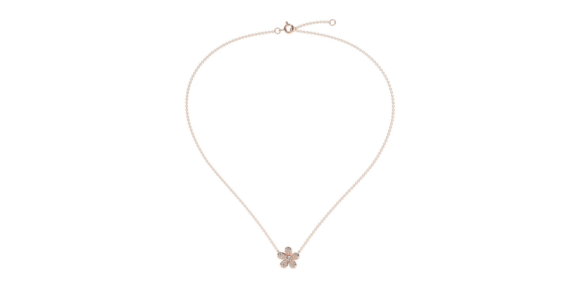 Náhrdelník s diamanty Sparkling Flower