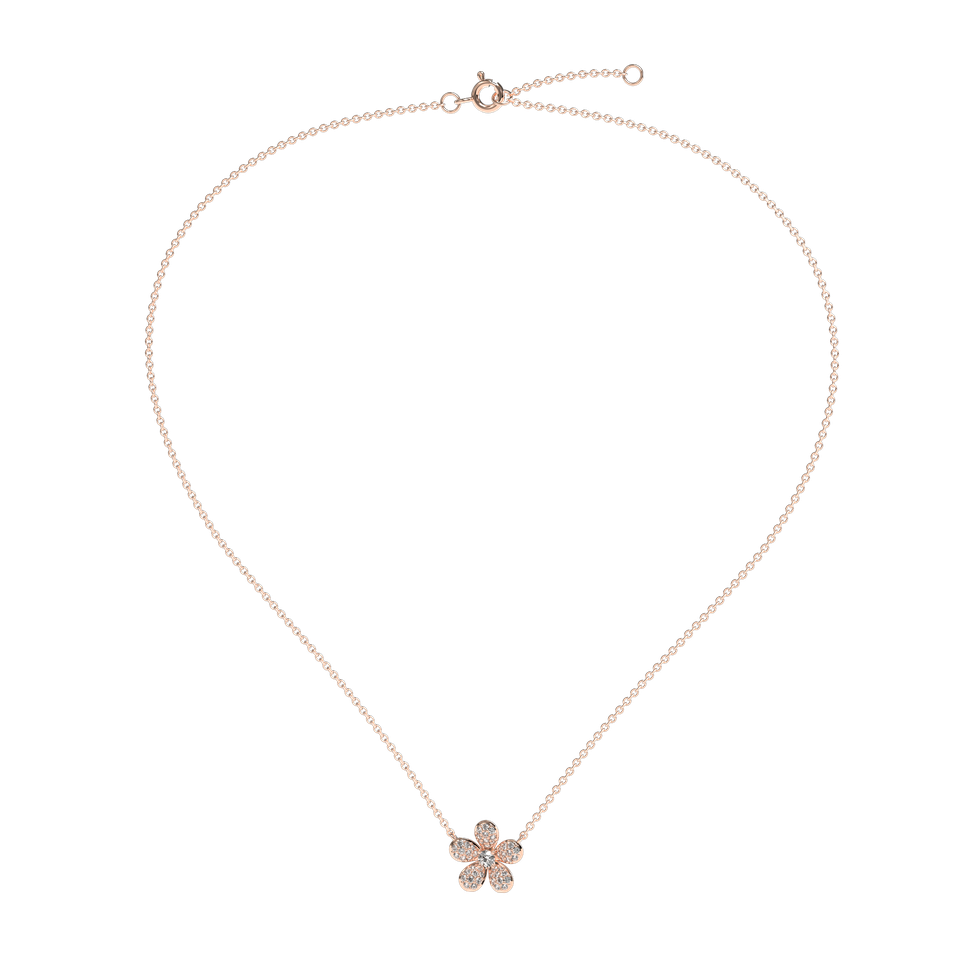 Náhrdelník s diamanty Sparkling Flower