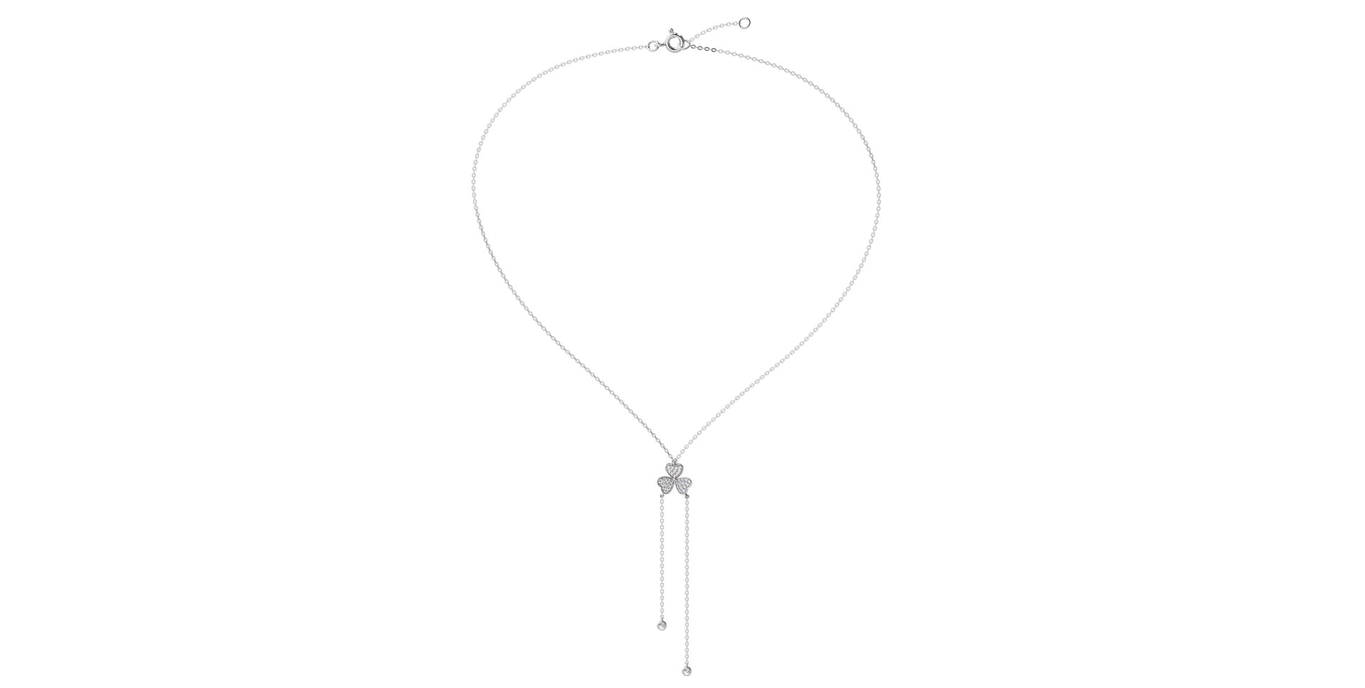 Náhrdelník s diamanty Flower Waterfall
