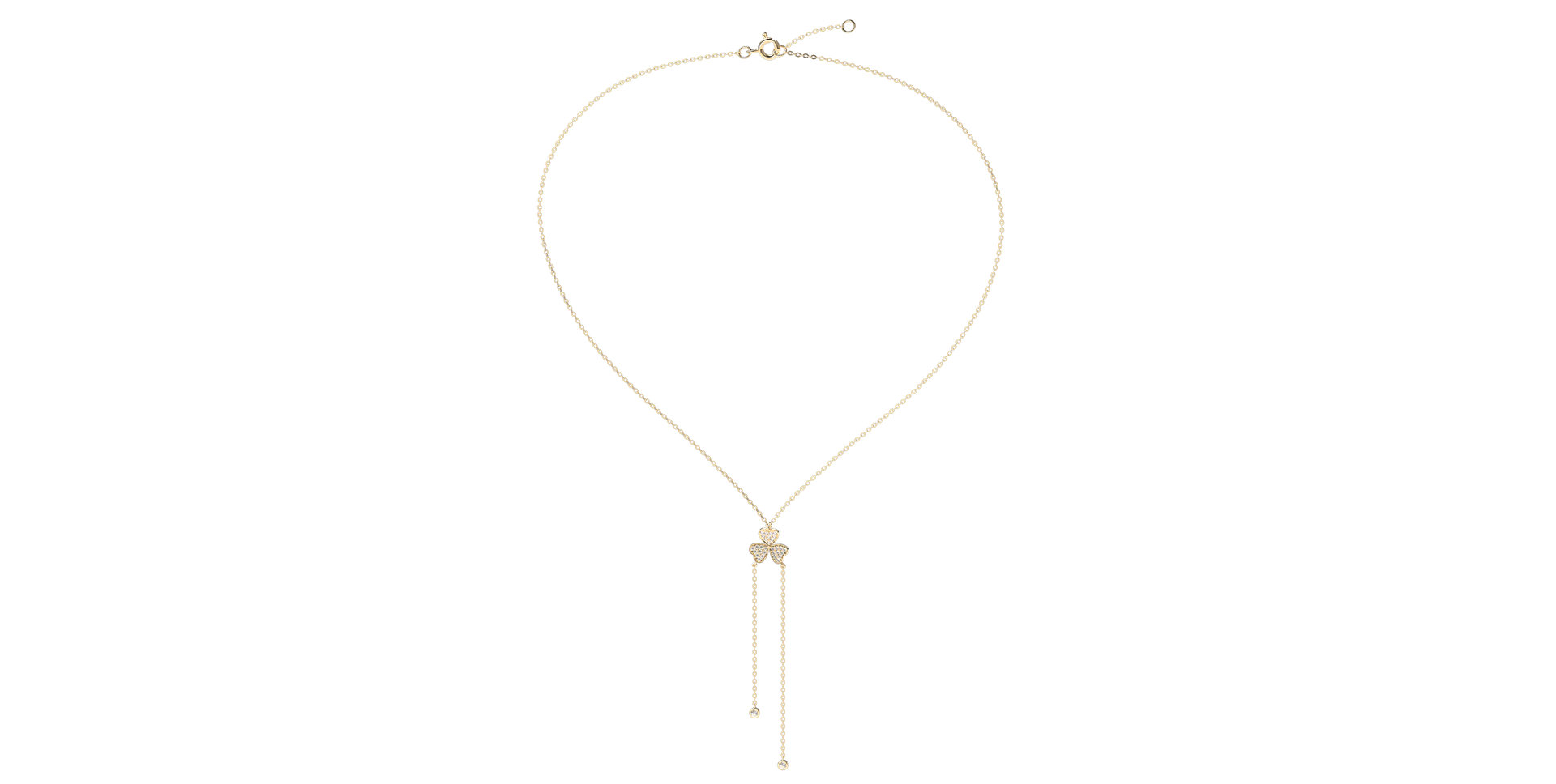 Náhrdelník s diamanty Flower Waterfall