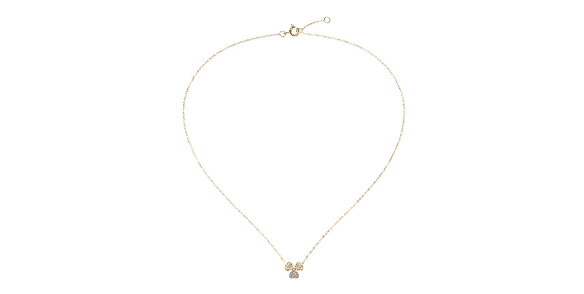 Náhrdelník s diamanty Trefoil