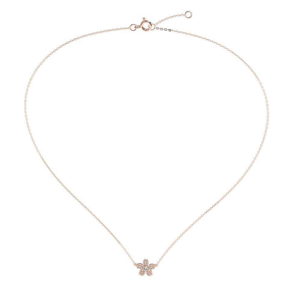 Náhrdelník s diamanty Flower