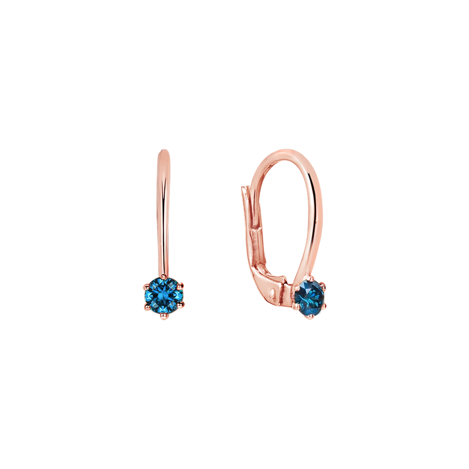 Náušnice s modrým diamantem Everyday Glow