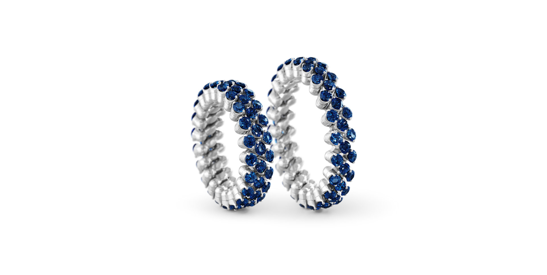 Prsten s diamanty a safíry Brevetto