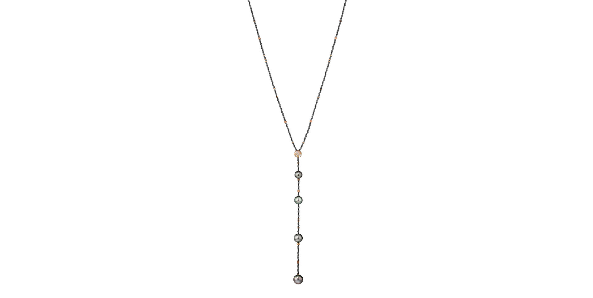 Náhrdelník s diamanty a perlami Castaway