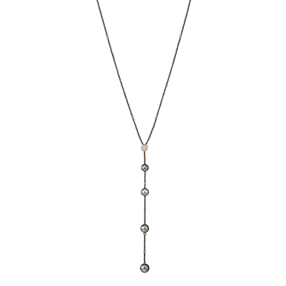 Náhrdelník s diamanty a perlami Castaway