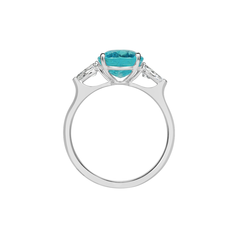 Prsten s diamanty a paraibou Fiona