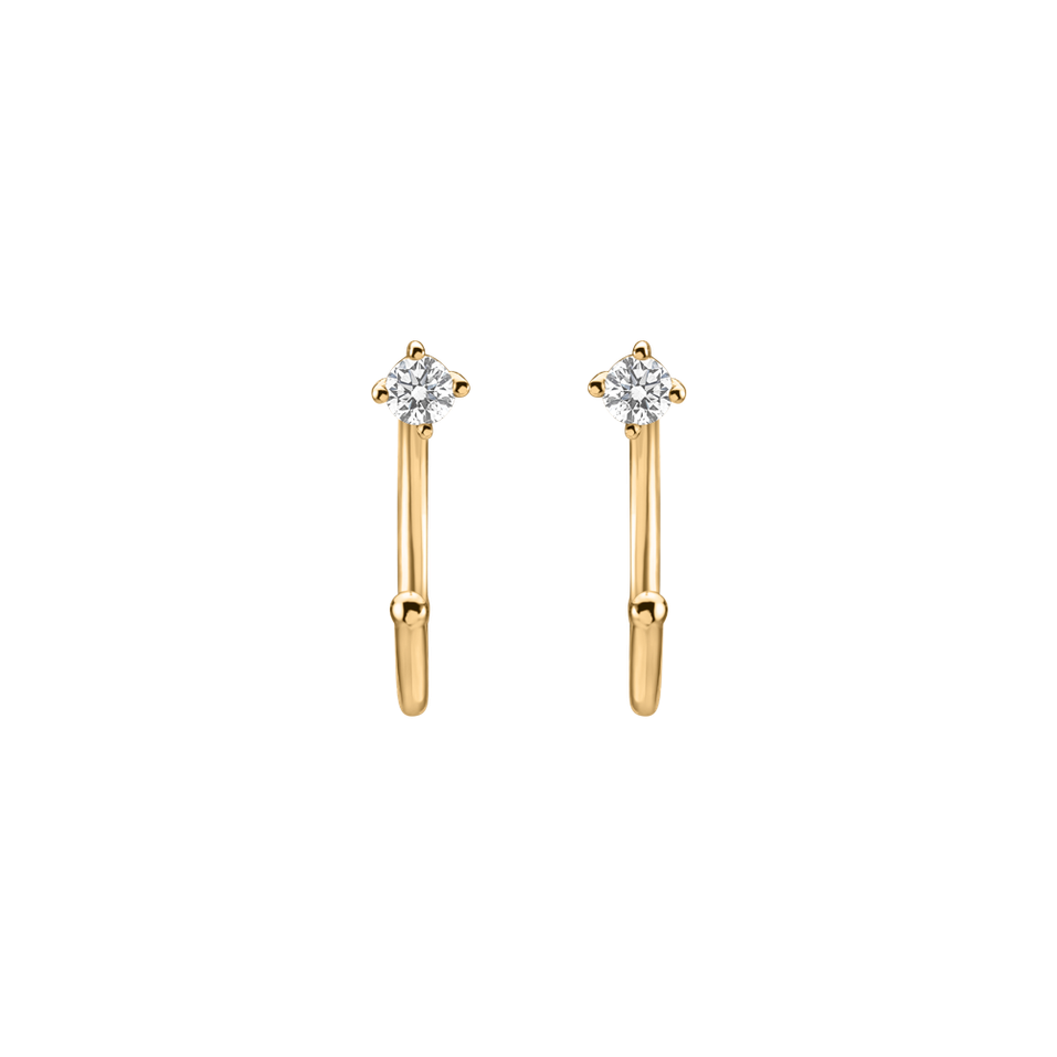 Náušnice s diamantem Tango