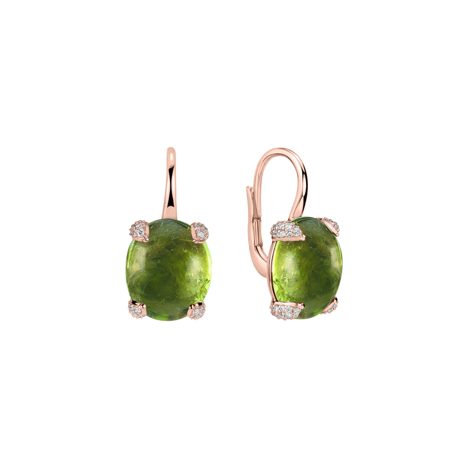 Náušnice s diamanty a turmalínem Claire