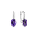 Náušnice s diamanty a ametystem Iris Elegance3