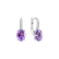Náušnice s diamanty a ametystem Niké Elegance3