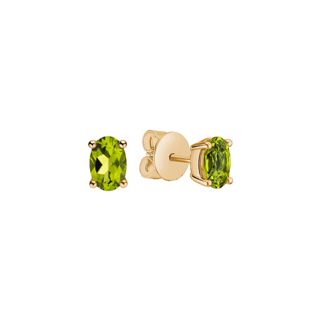 Náušnice s peridotem Mystic Light