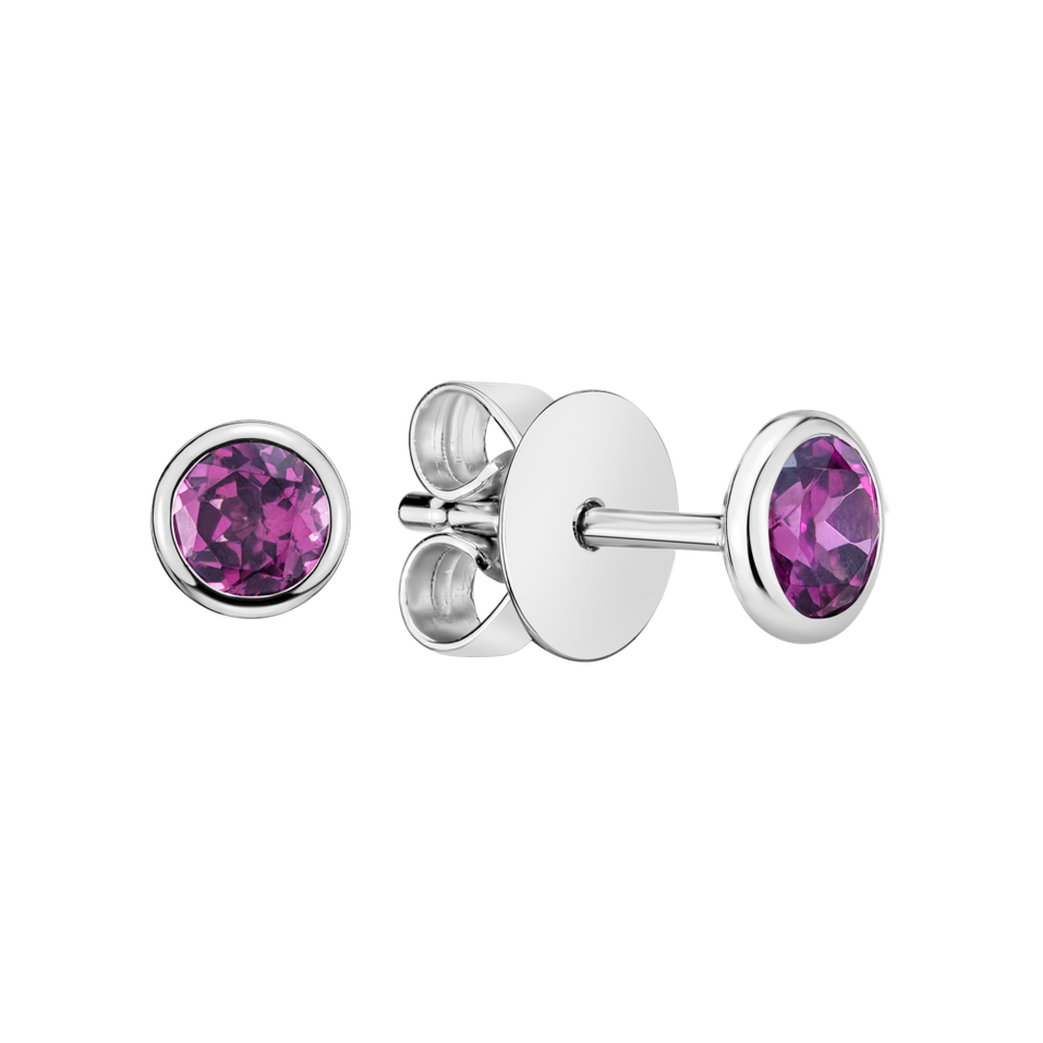 Naušnice s rhodolitem Shiny Dots