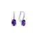 Náušnice s diamanty a ametystem Lucrezia3