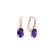 Náušnice s diamanty a ametystem Lucrezia3