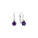 Náušnice s diamantem a ametystem Lux3