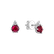 Náušnice s diamantem a rubínem Lux3