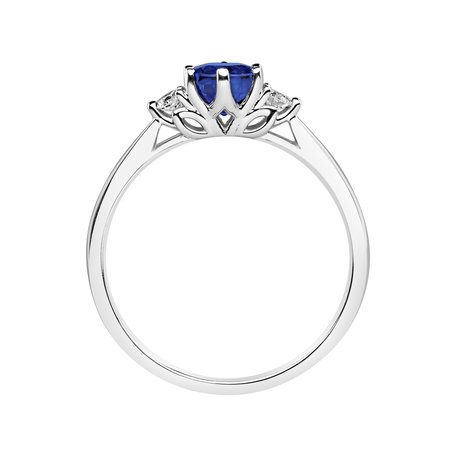 Prsten s diamanty a safírem Midnight Serenity