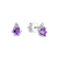 Náušnice s diamantem a ametystem Midnight Serenity3