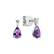 Náušnice s diamantem a ametystem Whispers of Light3