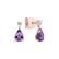 Náušnice s diamantem a ametystem Whispers of Light3