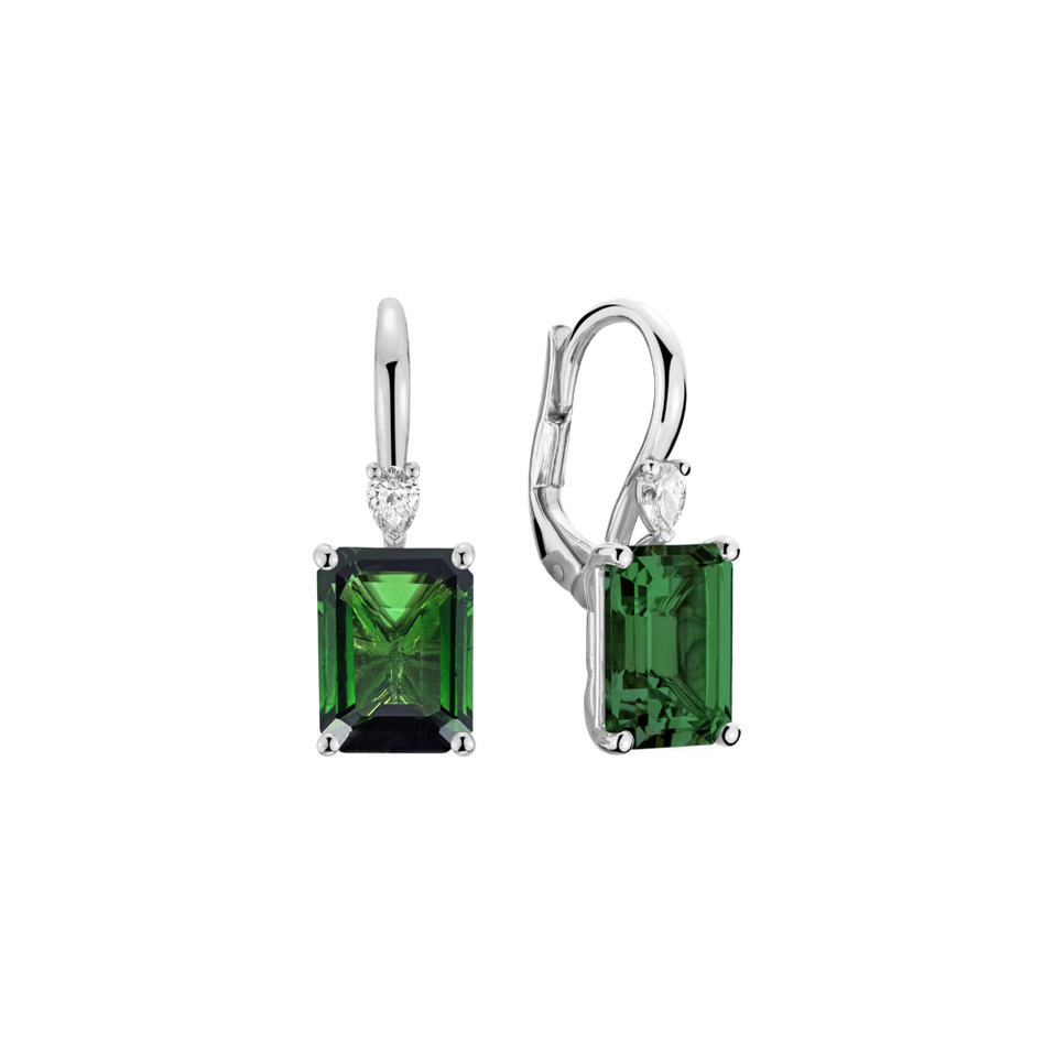 Náušnice s diamantem a turmalínem Royal Cordelia