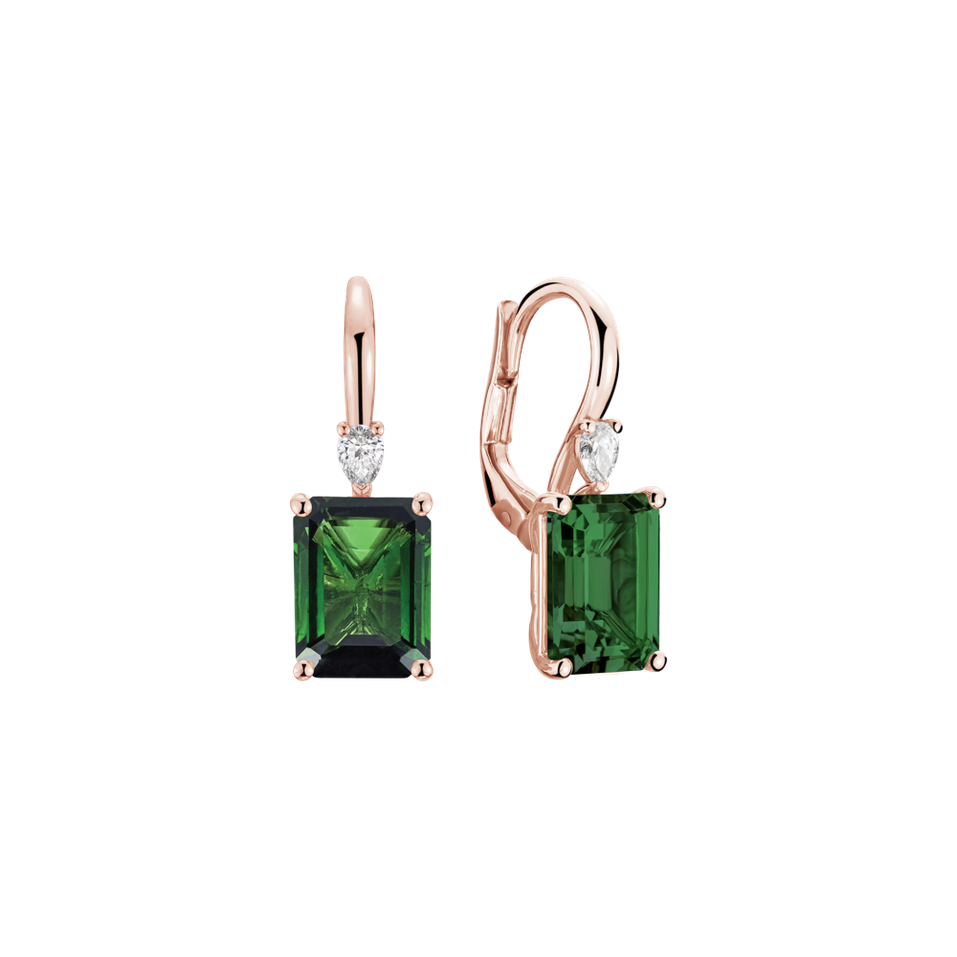 Náušnice s diamantem a turmalínem Royal Cordelia