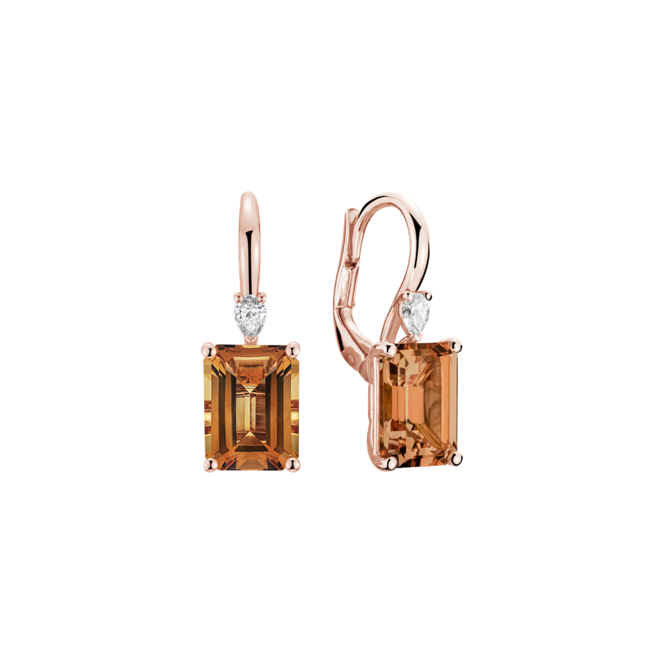 Náušnice s diamantem a turmalínem Royal Cordelia