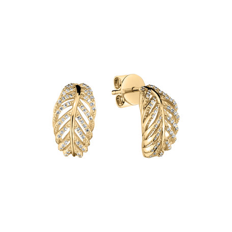 Náušnice s diamanty Feather of Heaven