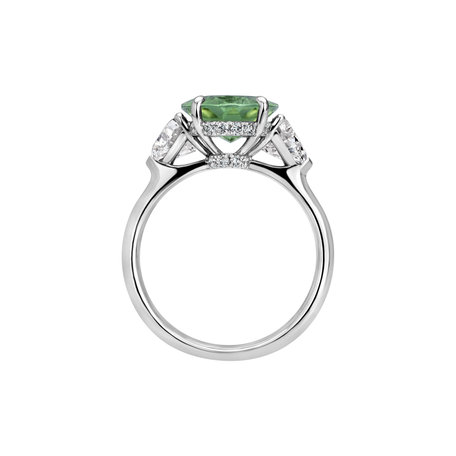 Prsten s diamanty a turmalínem Dravyn