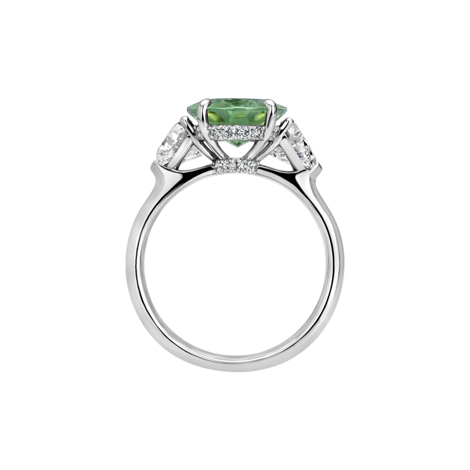 Prsten s diamanty a turmalínem Dravyn