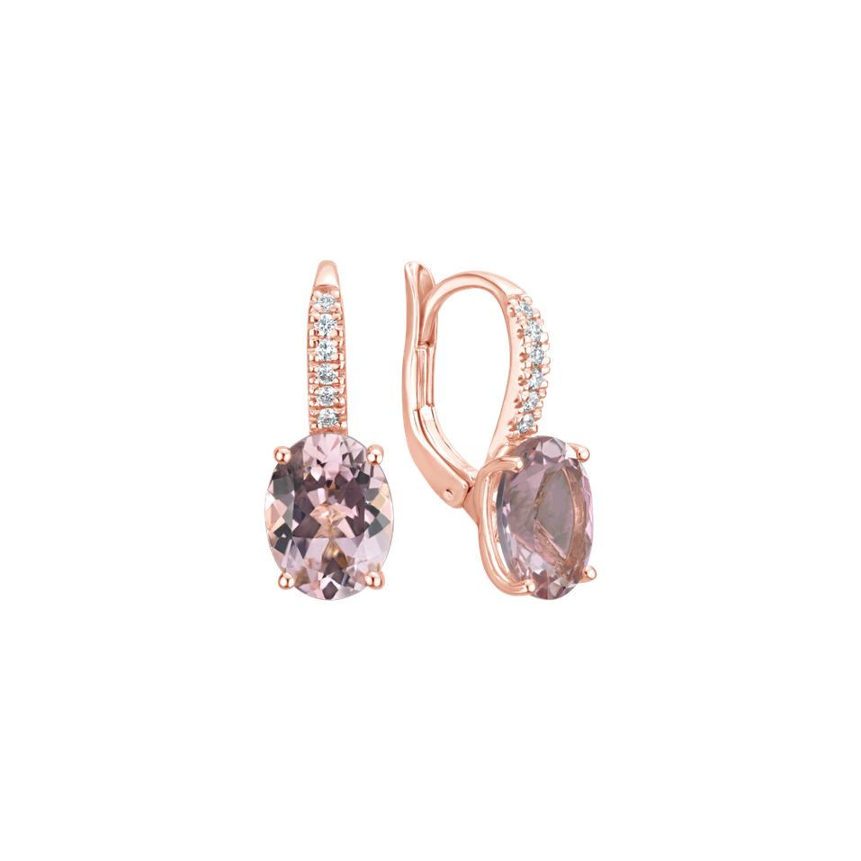 Náušnice s diamanty a turmalínem Niké Elegance