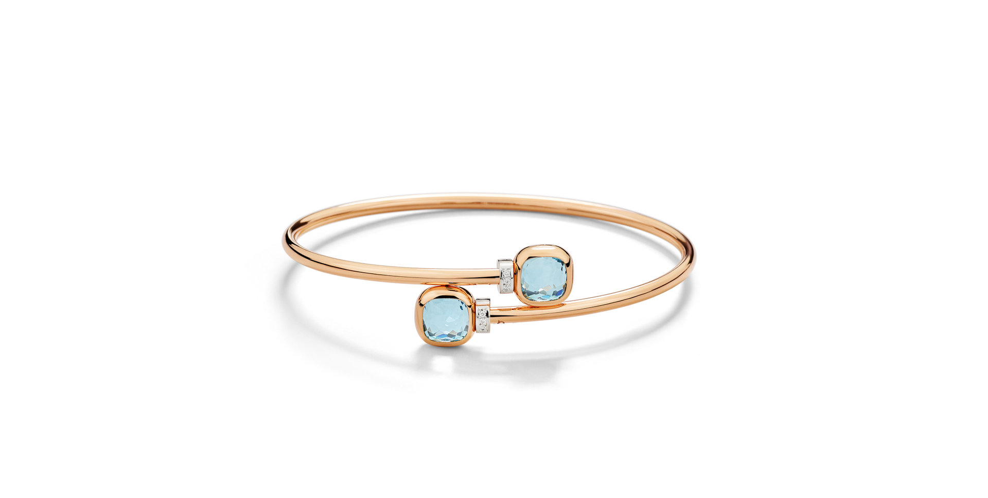 Náramek s diamanty a topazy Nudo Mini