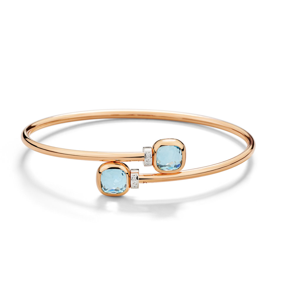 Náramek s diamanty a topazy Nudo Mini