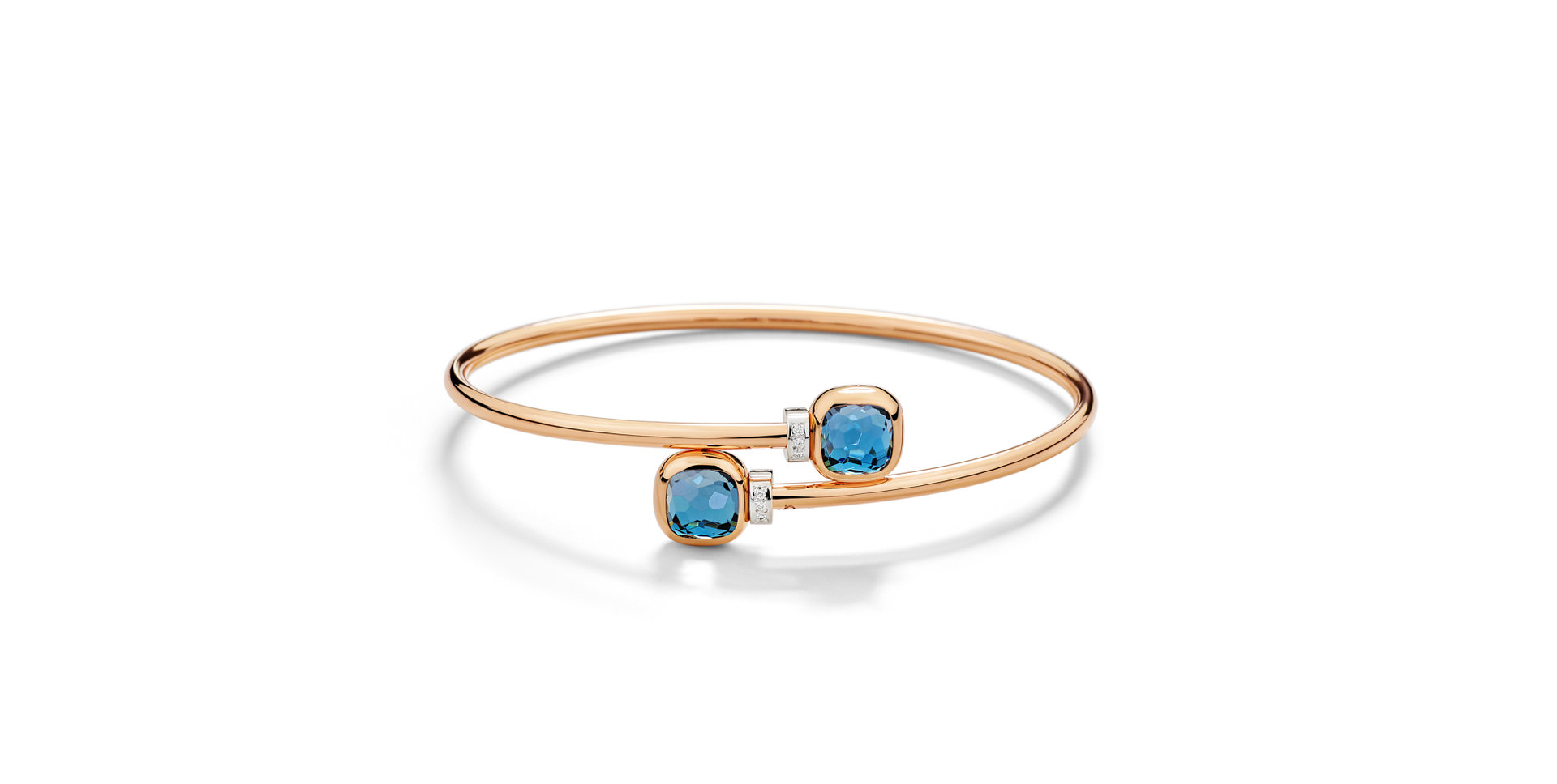 Náramek s diamanty a topazy Nudo Mini