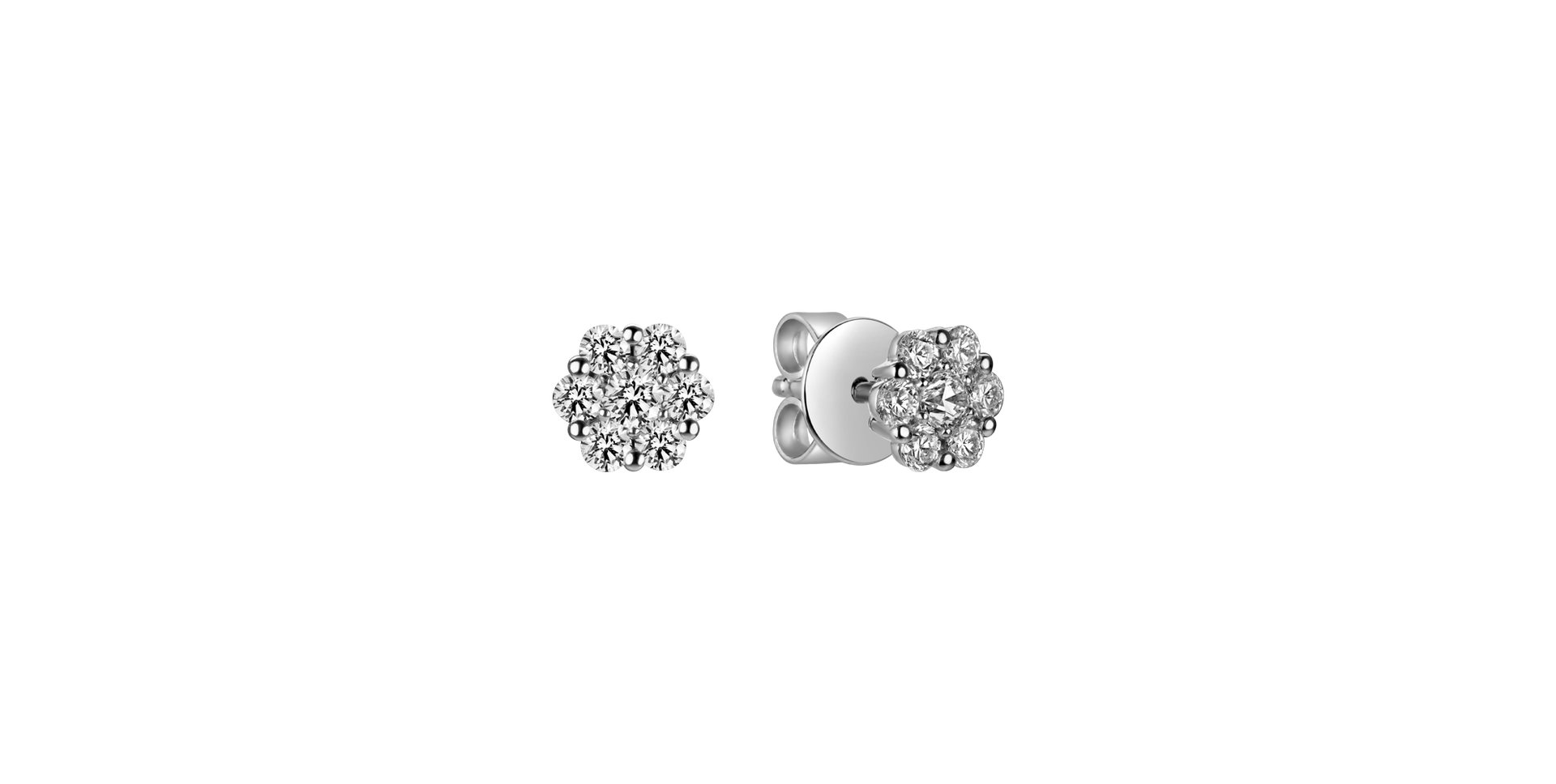 Diamond earrings Shiny Flower