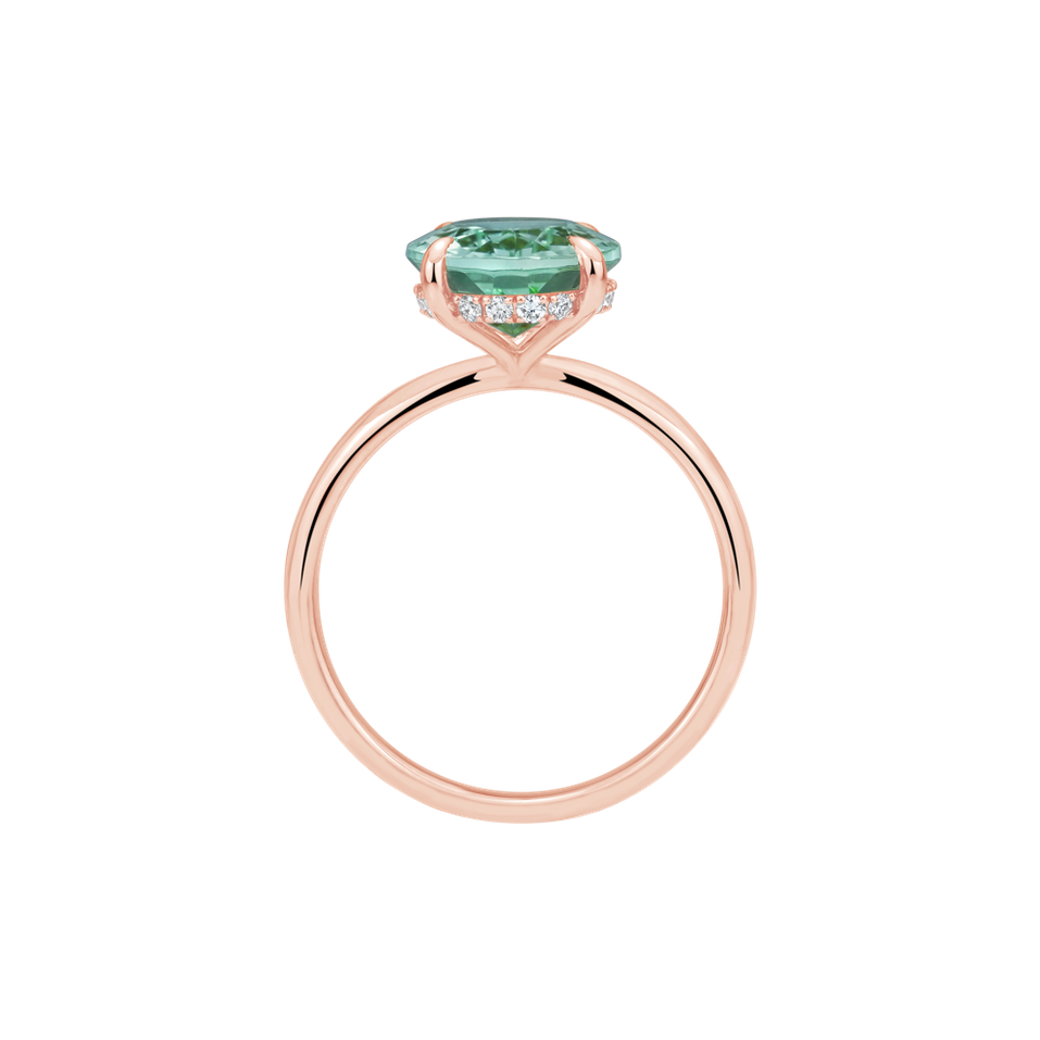 Prsten s diamanty a turmalínem Queen of Magic Bay