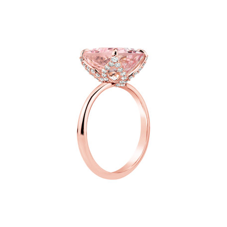Prsten s diamanty a turmalínem Floral Crown