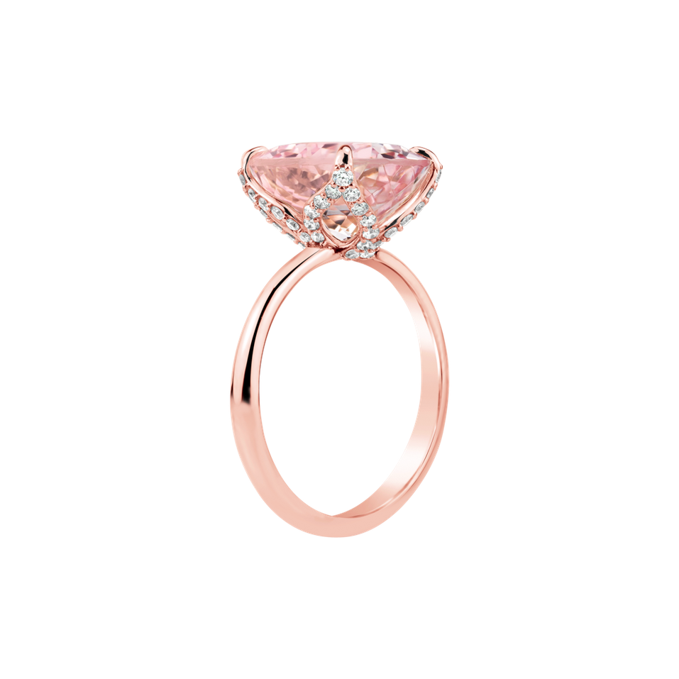 Prsten s diamanty a turmalínem Floral Crown