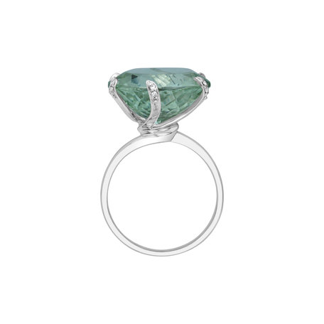 Prsten s diamanty a ametystem Audrielle