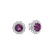 Náušnice s diamanty a rhodolitem Princess Bloom2