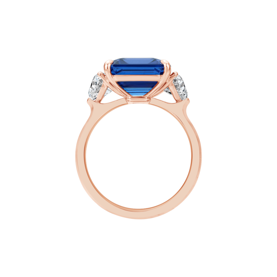 Prsten s diamanty a tanzanitem Egbert