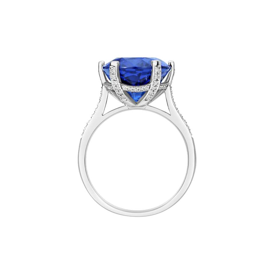 Prsten s diamanty a tanzanitem Fairytale Seraph